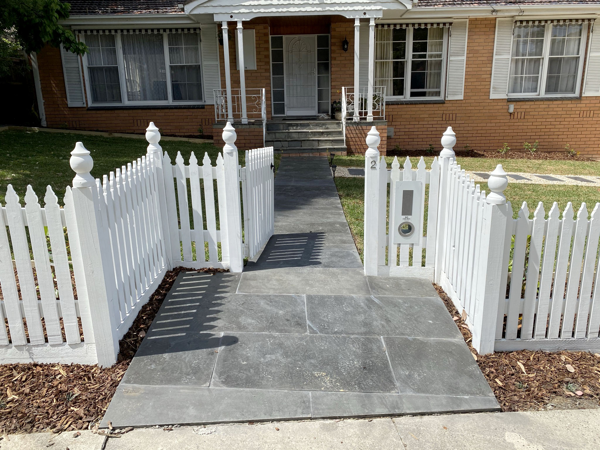Blackburn front garden and picket fence